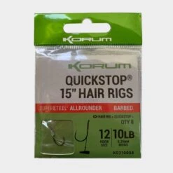KORUM Big Fish 15â€ Quick Stop Hair Rigs (Size 12)
