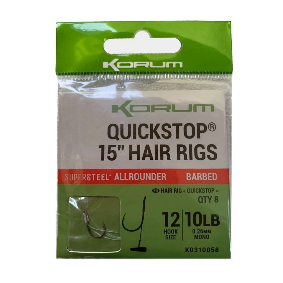 KORUM Big Fish 15†Quick Stop Hair Rigs (Size 12) 4 KORUM Big Fish 15†Quick Stop Hair Rigs (Size 12) - Image 2