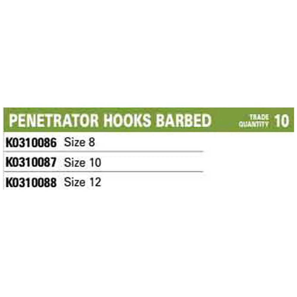KORUM Penetrator Barbed Single Eyed Hook 4 KORUM Penetrator Barbed Single Eyed Hook - Image 2